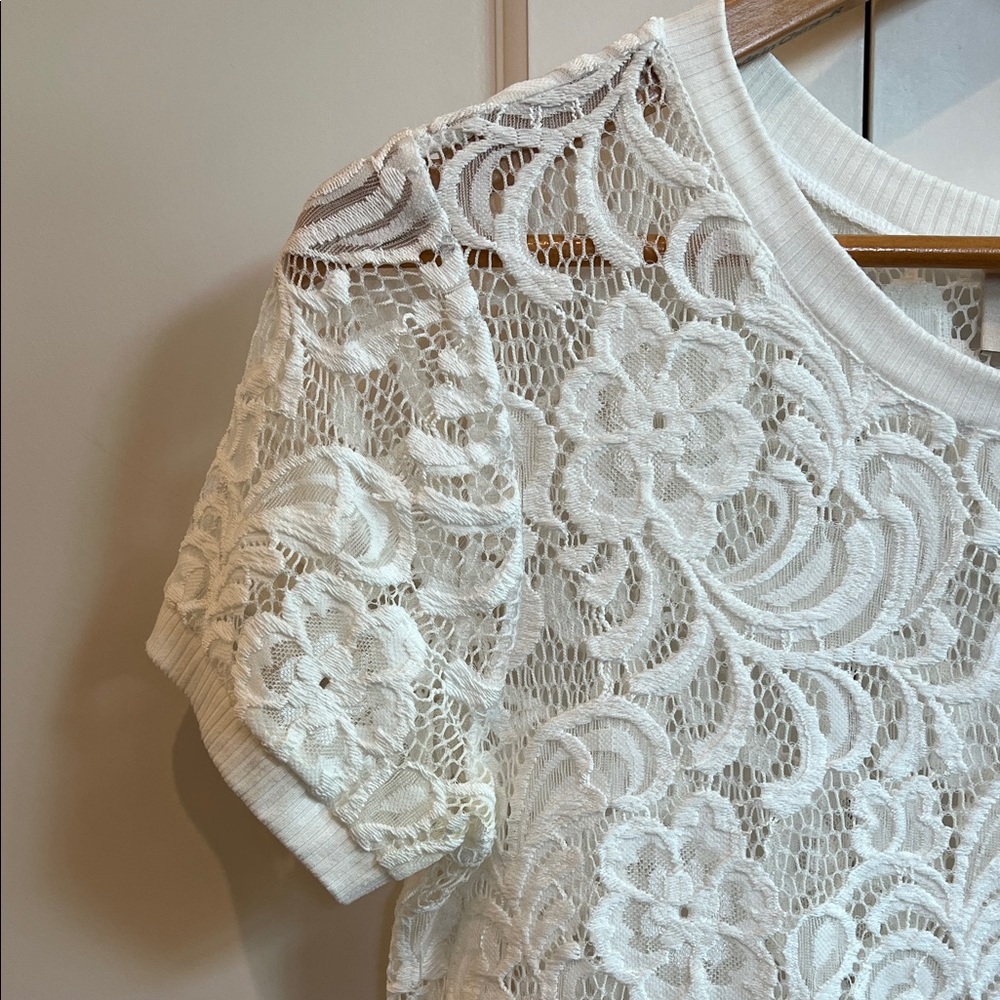 LOYD/FORD Lace Short Sleeve Blouse